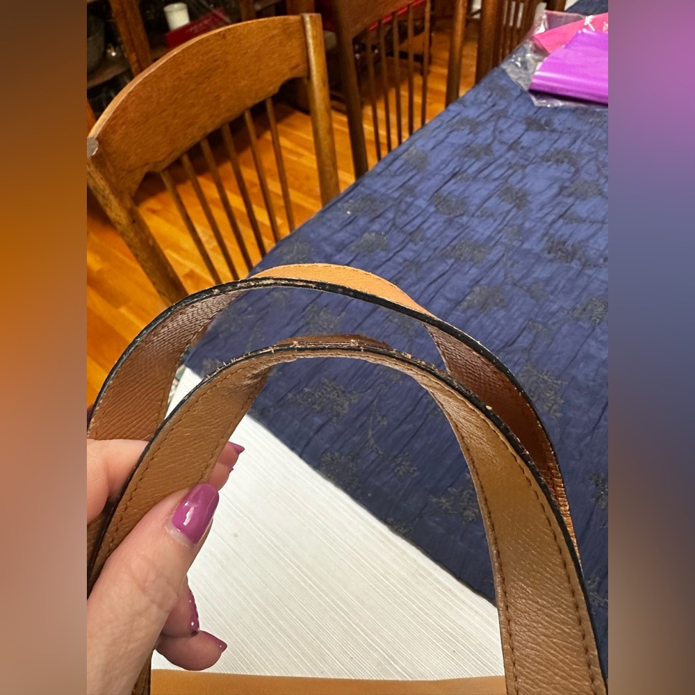 Celine Goldenrod Leather Square Tote Bag w/Crossbody Strap - Picture 14 of 15